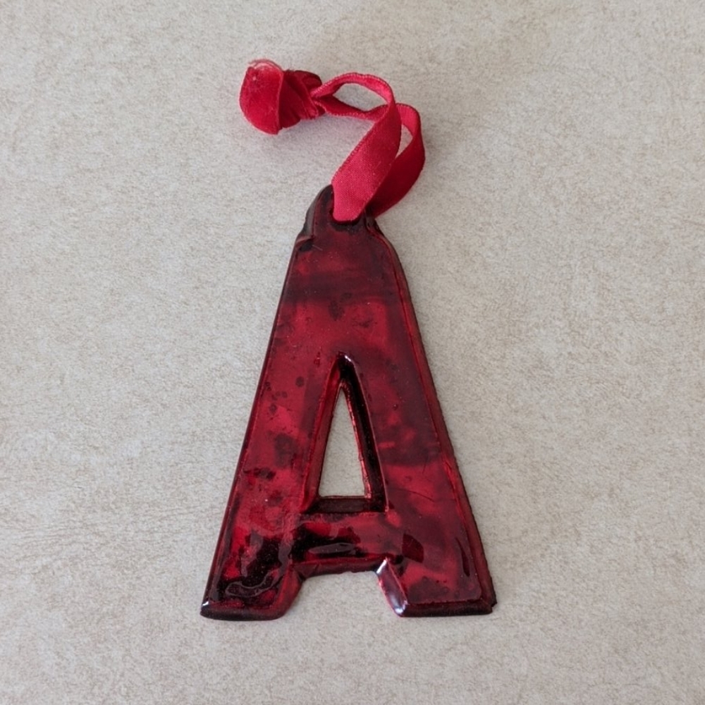 Red Letters with Red Velvet Loops - Picture 4 of 8